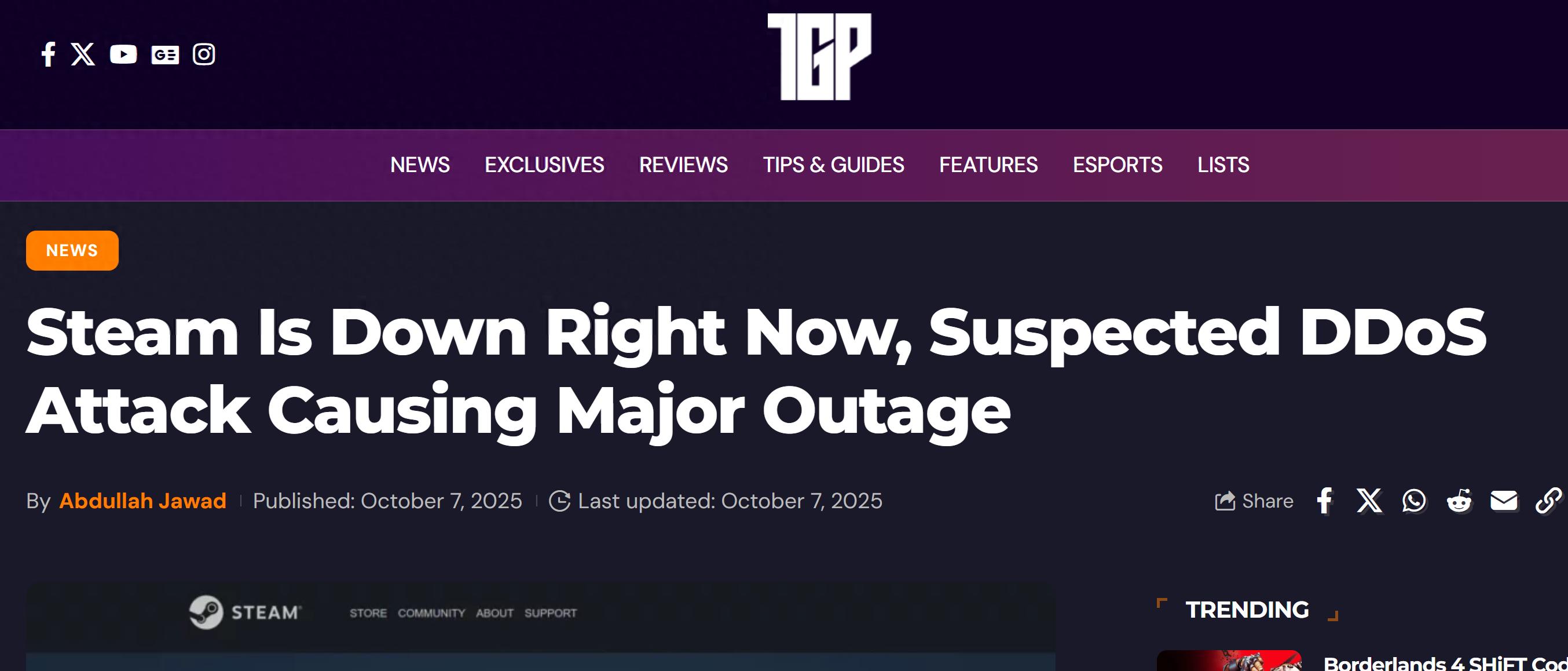 玩LOL提示当前上网环境异常？可能是全球服务器故障