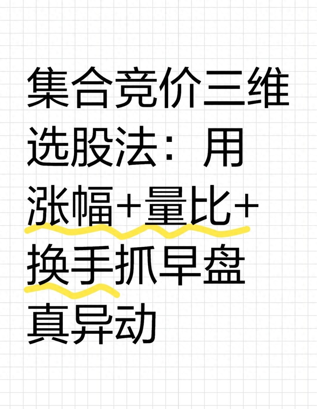 炒股怕踩雷？集合竞价这招，10分钟选出早盘异动潜力股