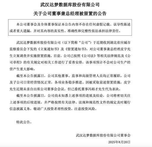 武汉达梦数据库有限公司 股票_达梦数据皮宇立案调查_达梦数据股价走势分析